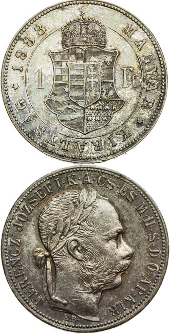 Zlatník 1885, 1888 (2 ks) - reverz