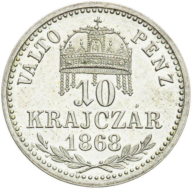10 Kreutzer 1868 - back