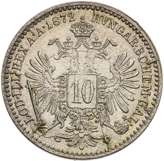 10 Kreutzer 1872 - back