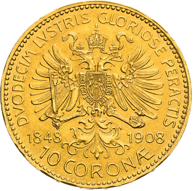 10 Corona 1848-1908 - back