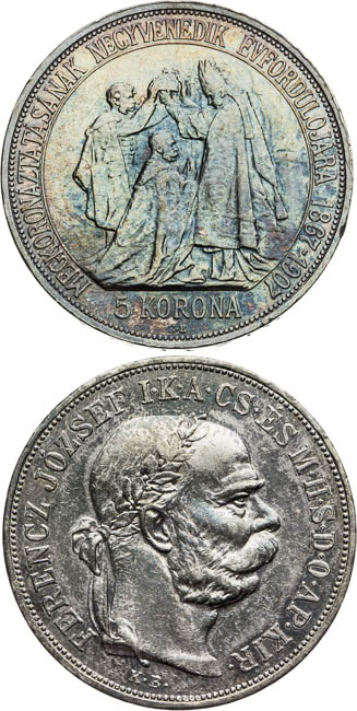 5 Corona 1900, 1907 (2 pcs) - back