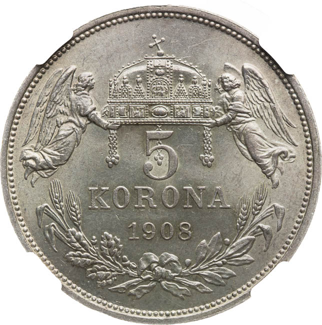 5 Corona 1908 - back