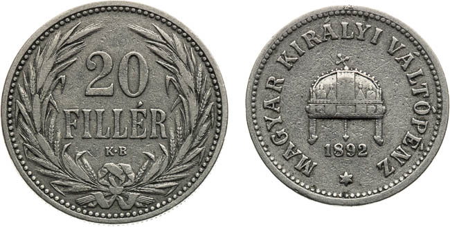 10 a 20 Filler 1892 (2 pcs) - back