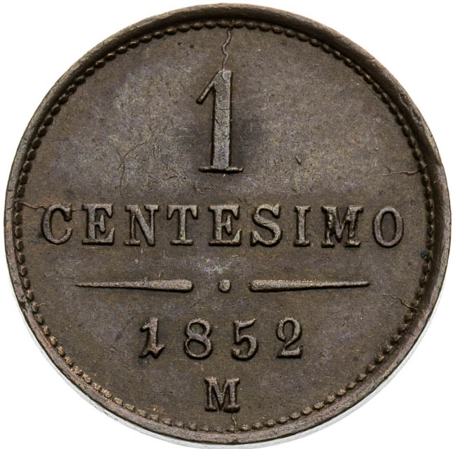 Centesimo 1852 - back