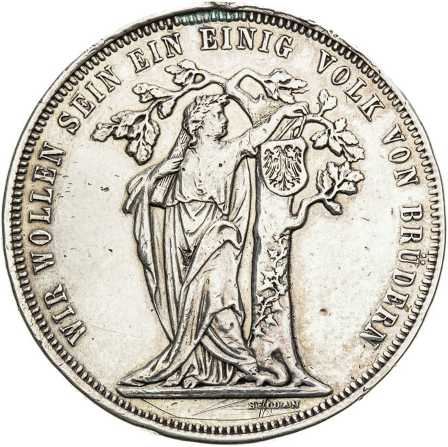 Silver medal 1868 (Federal Taler) - front
