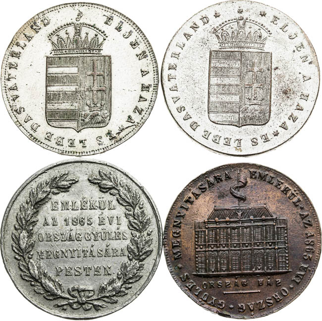 Medals 1867 (4pcs) - back