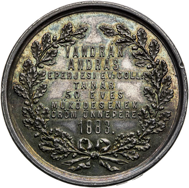 Silver medal 1883 - back