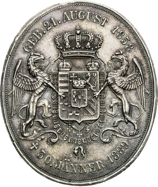 Silver medal 1889 - back