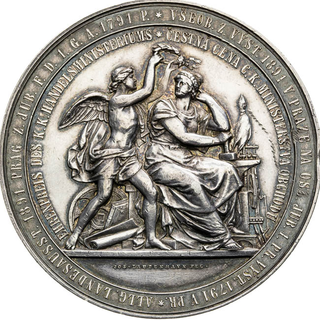 Silver medal 1891 - back