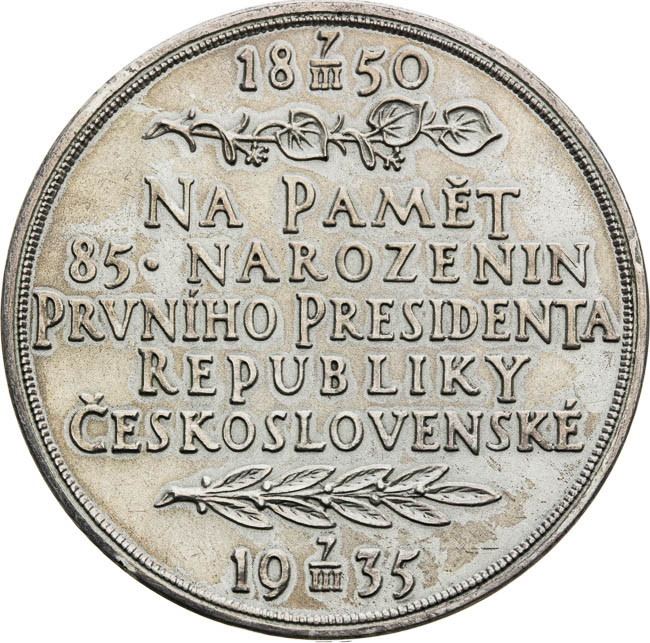 Strieborná medaila 1935 - reverz