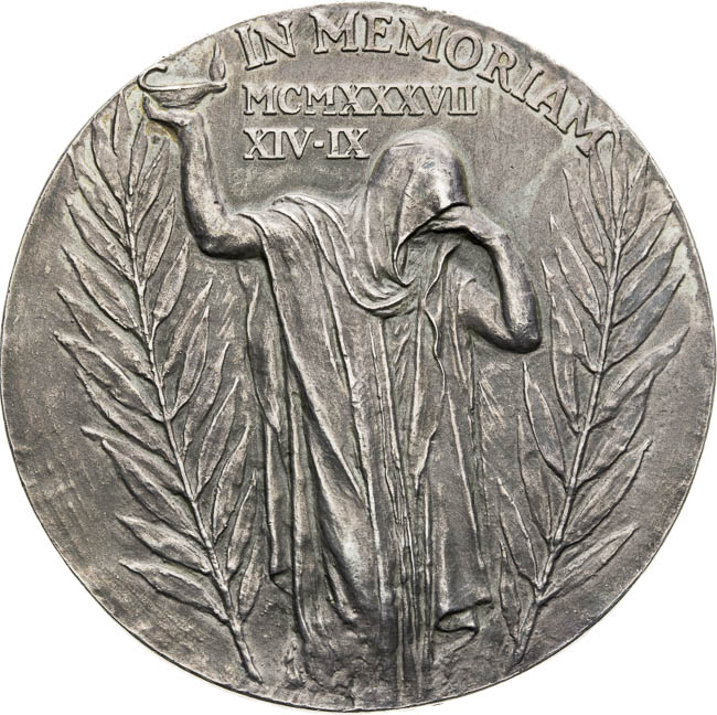 Strieborná medaila 1937 - reverz