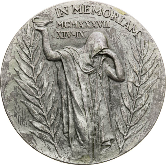 Strieborná medaila 1937 - reverz