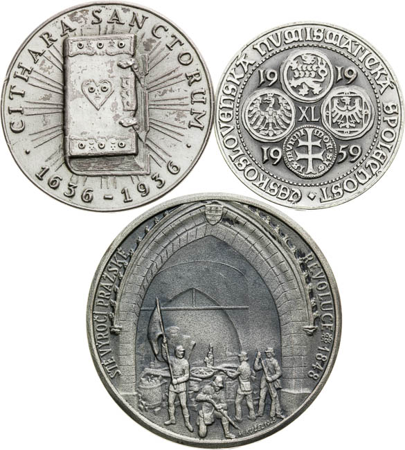 Lot of silver medals (3 pcs) - back