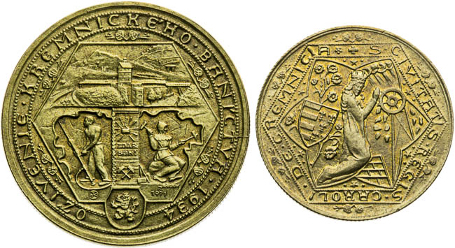 Medals Restart of Kremnica mining 1934/1971-73 (2 pcs.) - back