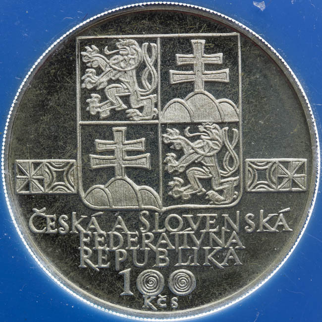 100 Kčs 1993 - reverz