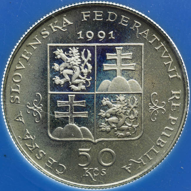 50 Koruna 1991 - back