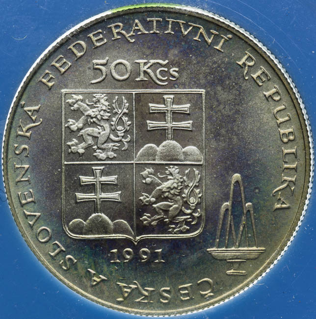 50 Koruna 1991 - back