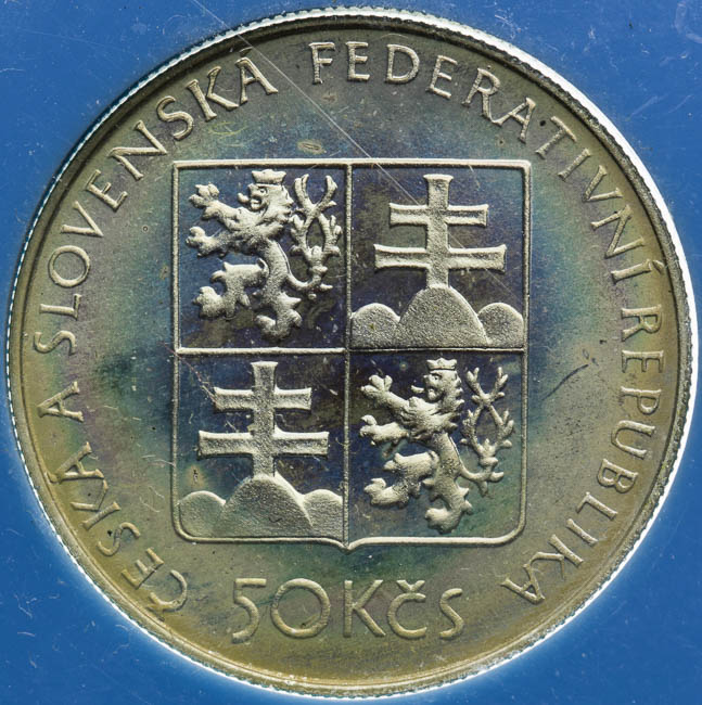 50 Koruna 1991 - back