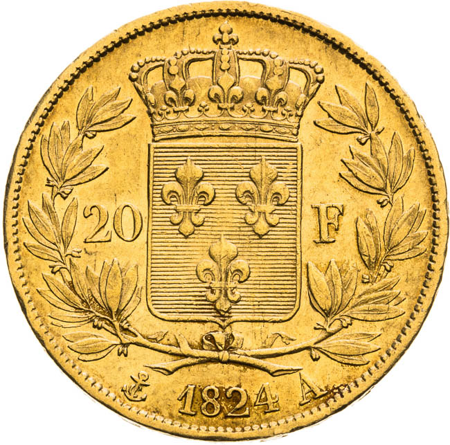 20 Frank 1824 - reverz