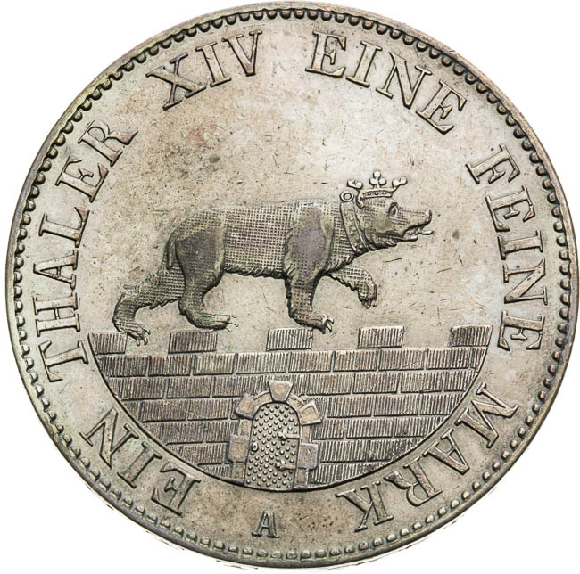 Thaler 1852 - front
