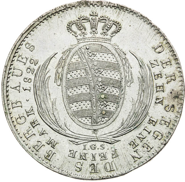 Thaler 1822 - back