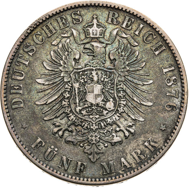 5 Mark 1876 - back