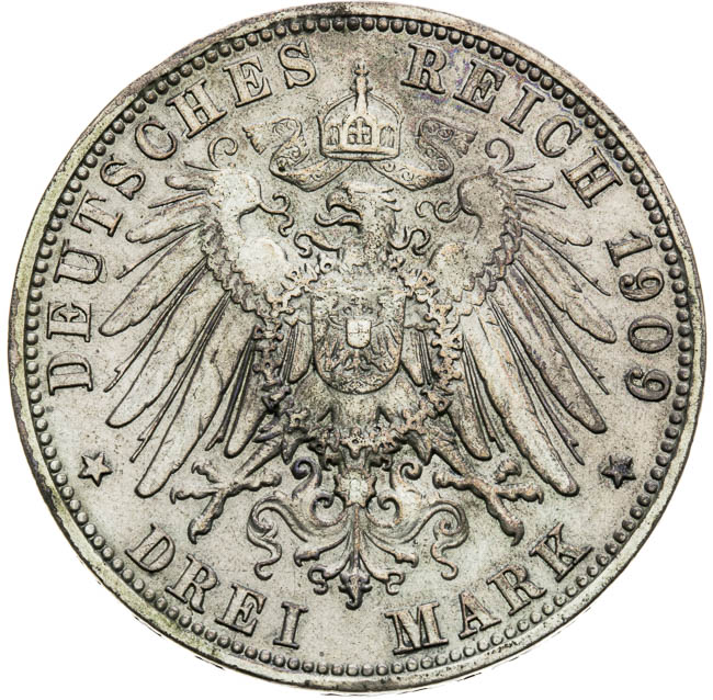 3 Marks 1909 - back