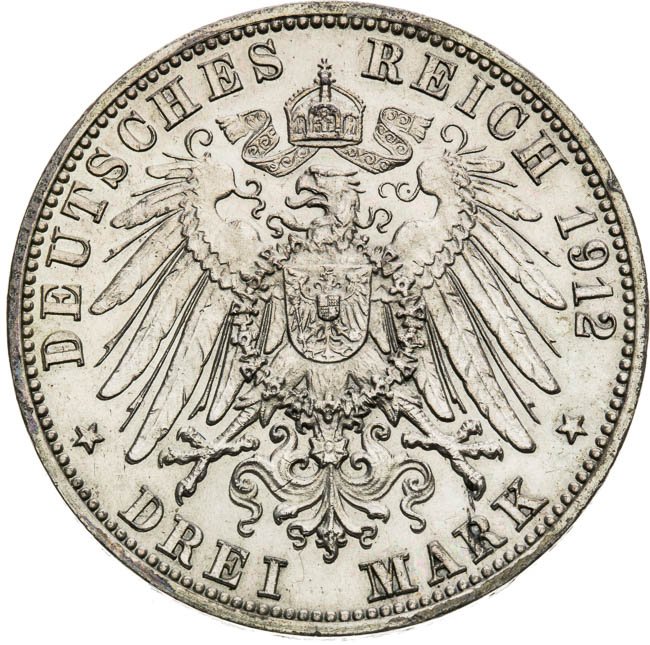 3 Marks 1912 - back