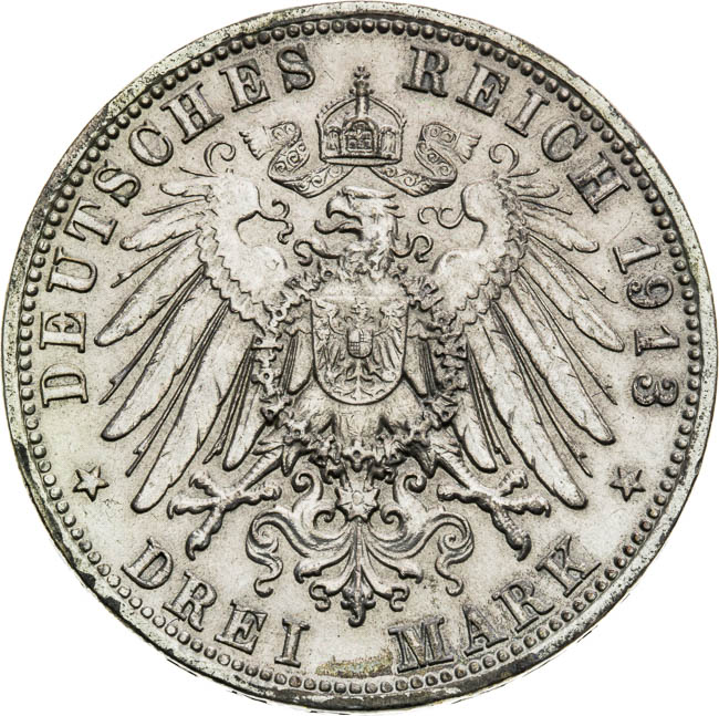 3 Marks 1913 - back