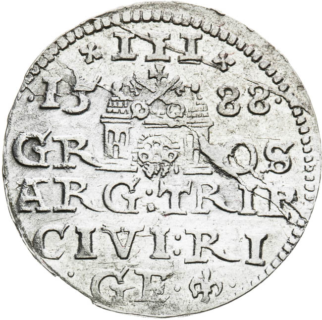 3 Groschen 1588 - back