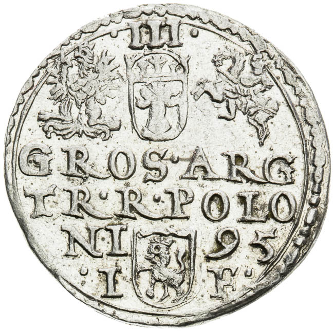 3 Groschen 1595 - back