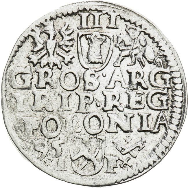 3 Groschen 1595 - back