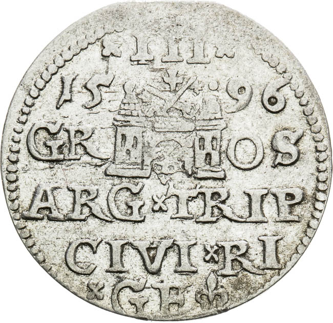 3 Groschen 1596 - back