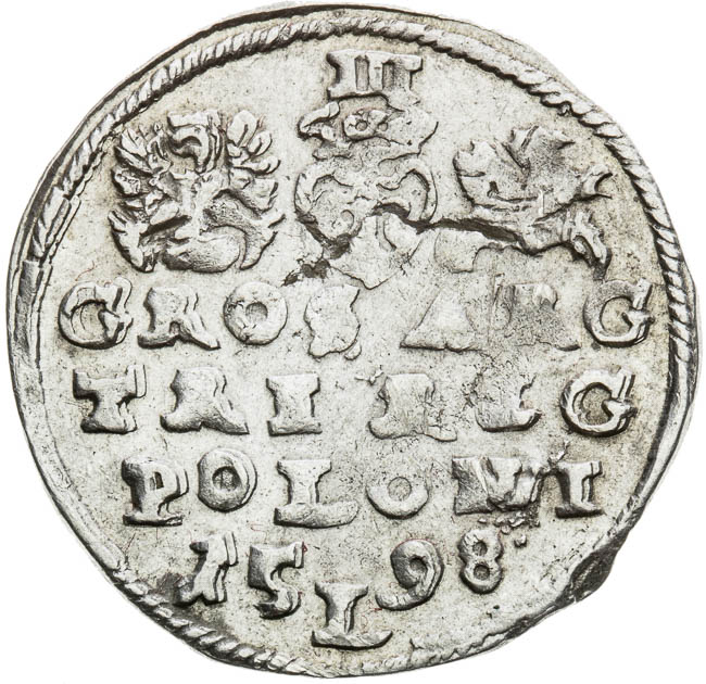 3 Groschen 1598 - back