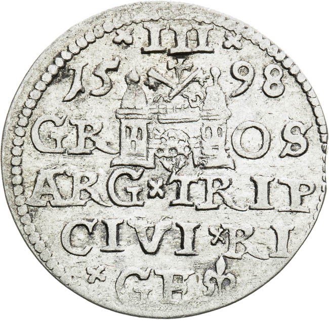 3 Groschen 1598 - back