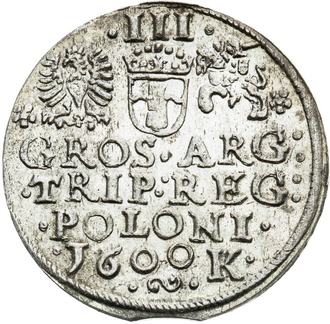 3 Groschen 1600 - back