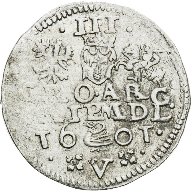 3 Groschen 1601 - back