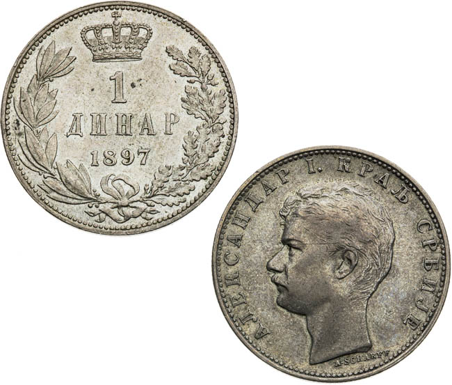 Dinar 1897 (2 ks) - reverz