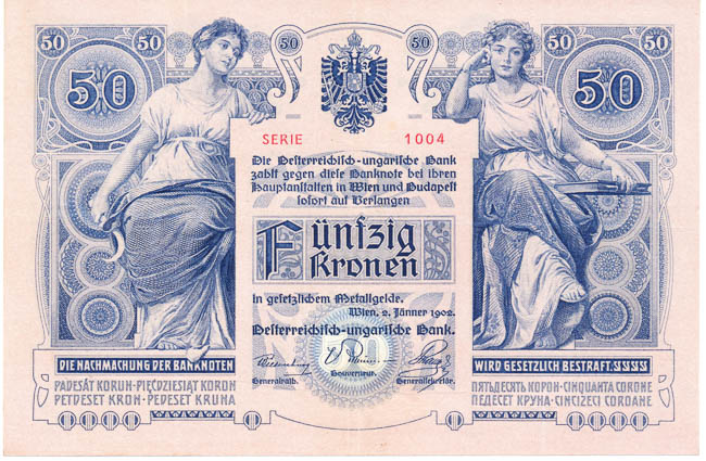 50 Corona 1902 s. 1004 - back