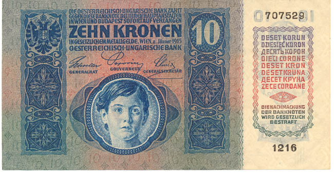 10 Corona 1915 s. 1216 - front