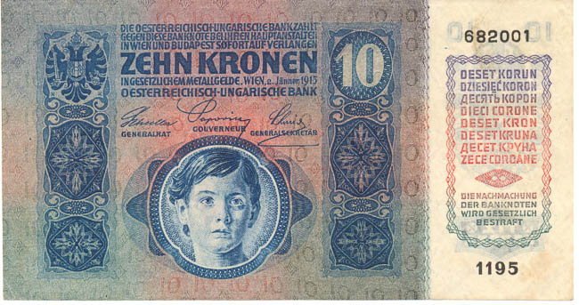 10 Corona 1915 s. 1195 - front