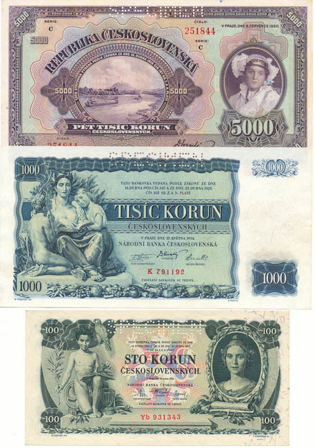 Lot of banknotes (3 pcs) - front