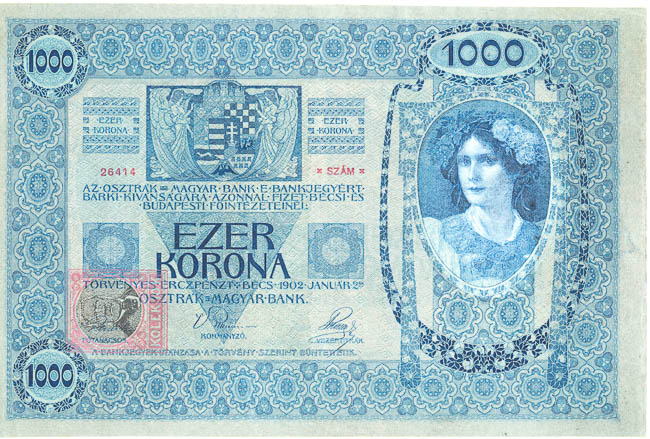 1000 Koruna 1902/1919 s. 1284 (stamp) - front