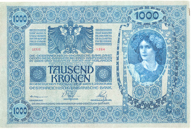 1000 Koruna 1902/1919 s. 1284 (stamp) - back