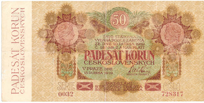 50 Koruna 1919 s. 0032 - front