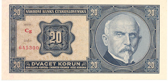 20 Koruna 1926 Cg - back