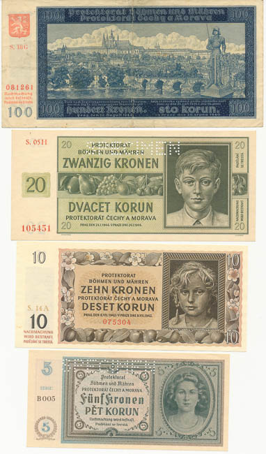 Lot of banknotes (10 pcs) - back