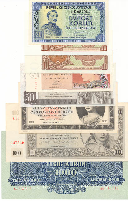 Lot of banknotes (8 pcs) - front