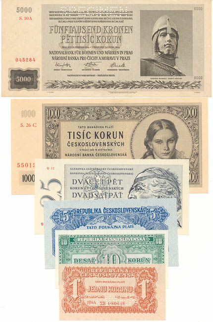 Lot of banknotes (6 pcs) - front