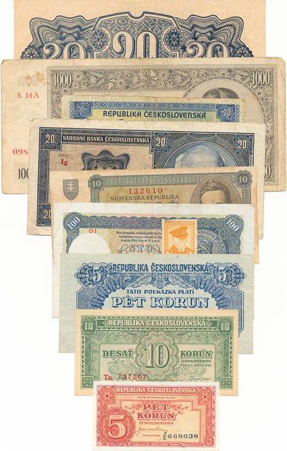 Lot of banknotes (16 pcs) - front